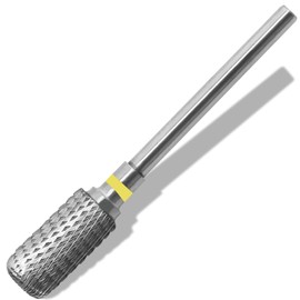Vnjaoi 3/32" Wolframkarbid Nagelfräser Bit Zylinder Elektrische Fräser Bit für Gelnägel Feile Maschine Kopf Spitze für Maniküre Polieren Kunst entfernen Gel 2 Weg Professionelle Technik (XF)