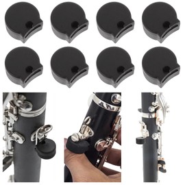 12 Pack Silicone Clarinet Thumb Rest Cushion, Black Thumb Rest Cushion Protector Fit for Most Clarinet, Alleviating Playing Fatigue