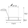 SLV NEW TRIA XL Ceiling Build-In Spotlight GU10 230 V