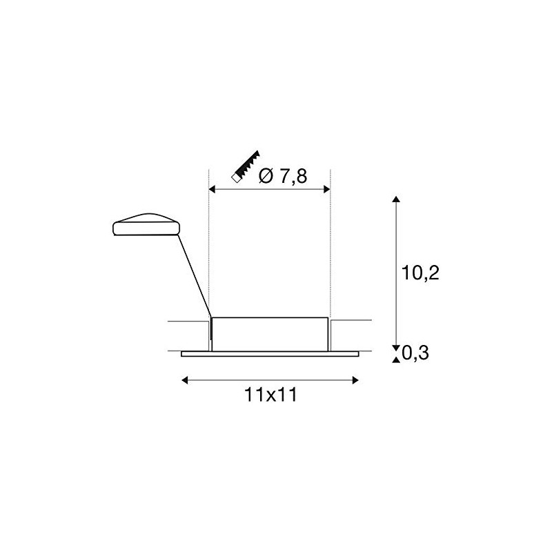 SLV NEW TRIA XL Ceiling Build-In Spotlight GU10 230 V