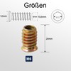 ORTAVA Screw Nut M6, Pack of 20 Threaded Insert Wood
