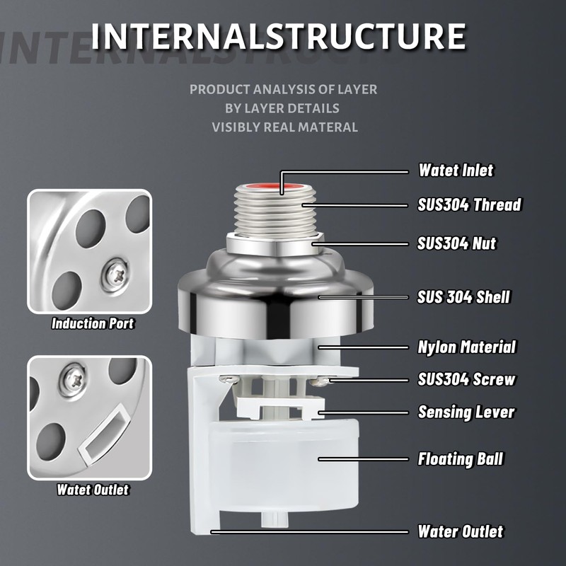 304 Stainless Steel Fully Automatic Water Level Control Float Valve,