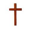 Shalom Christian brown wooden cross 10cm hanging or holding mahogany crucifix