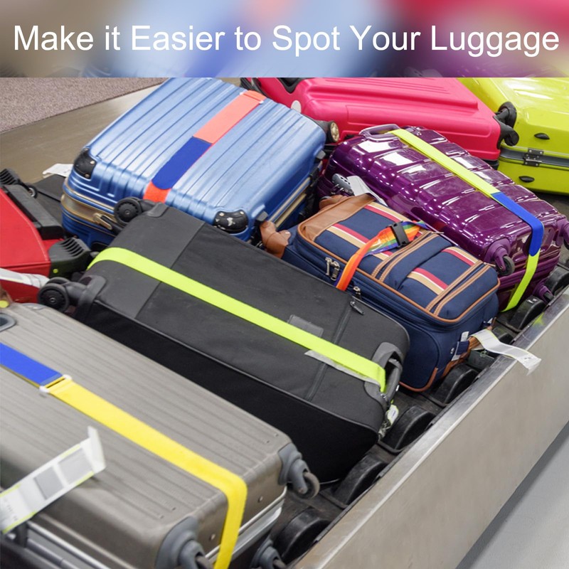 sourcing map 2" x 6.5' Luggage Strap Polyester Adjustable Suitcase