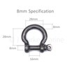 Bow Shackle Marine Stainless Steel 316 A4 Shackles 4mm 5mm