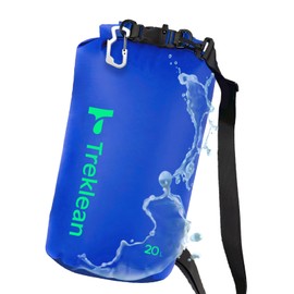 Treklean Lightweight Dry Bags Waterproof for Kayaking,5L/10L/20L/35L Roll Top Dry Sack Waterproof Bags for Travel Boating Camping Beach(Blue, 20L)