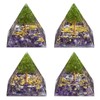 KYEYGWO Amethyst Positive Energy Pyramid Gemstone, Tree of Life Pyramid