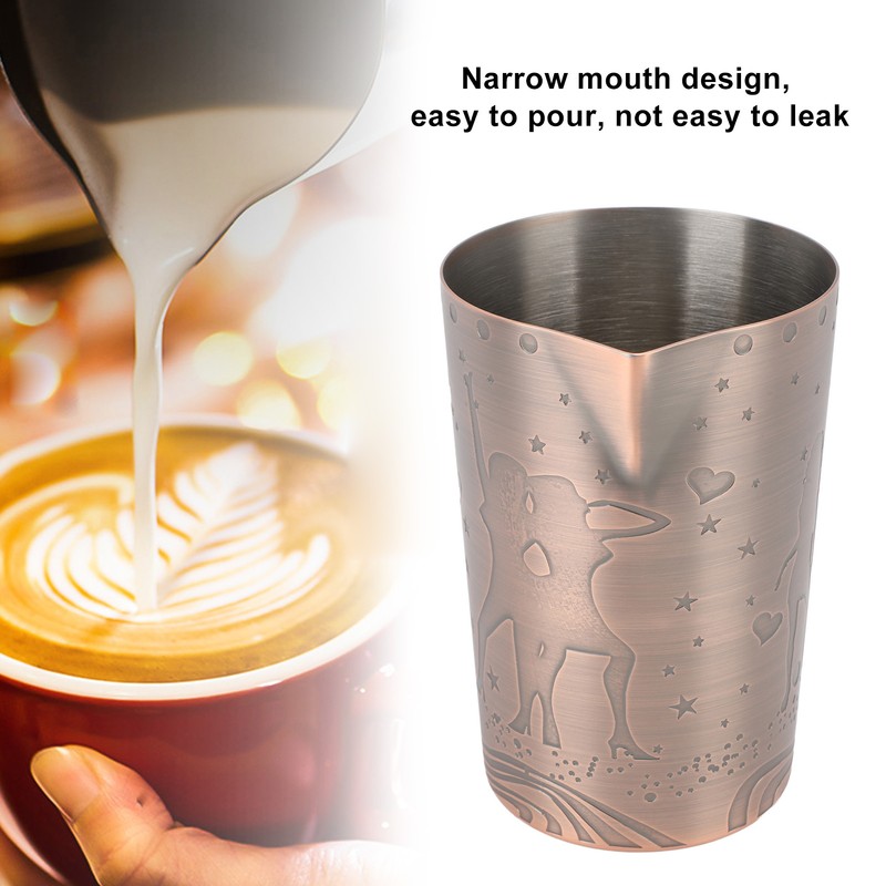 Milk Frothing Pitcher 304 Stainless Steel Rust Proof Multipurpose 840ml