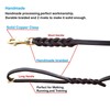 Nordkawa Leather Dog Leash 6Ft x 5/8"- Braided Dog Leash