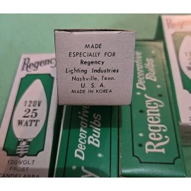 Regency  6X - Vintage  25W Torpedo Frosted Candelabra Base Light Bulb 25B10/F