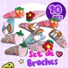 J.H. Company Set 10 Pcs Broche Cuca Pasador Niña Cabello