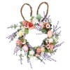 Bunny Egg Easter Wreath Simulation Lavender Wreath Decoration for Door