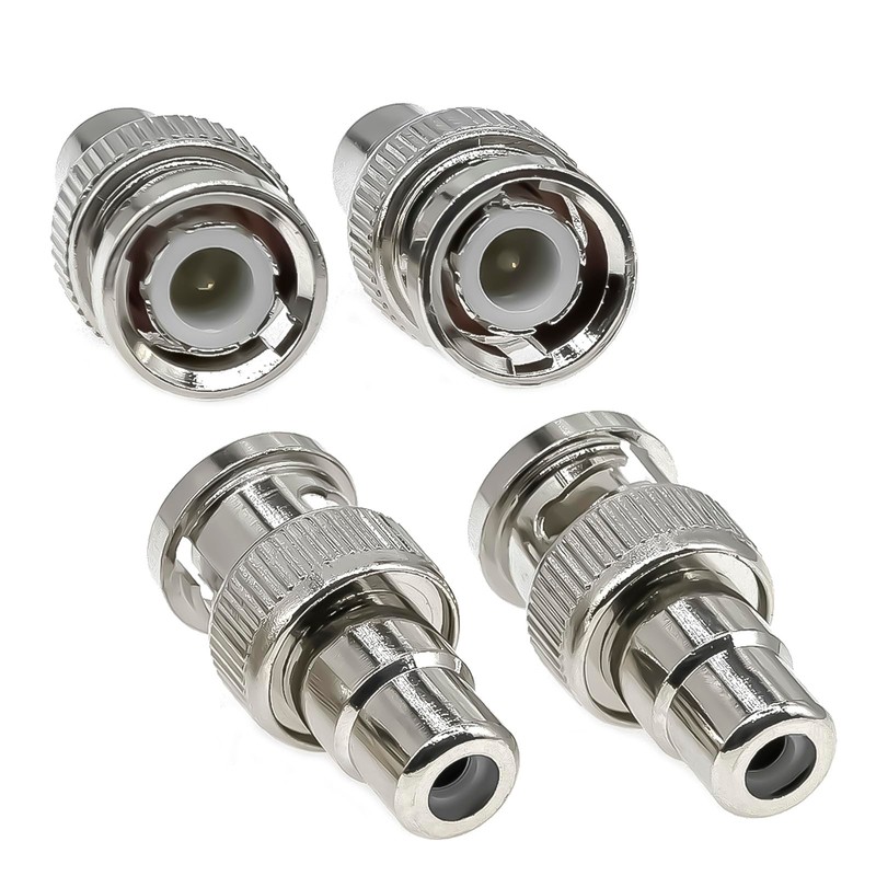 4pcs BNC Male to RCA Female Coaxial Adapter BNC RCA