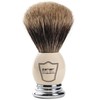Parker Safety Razor 100% Extra DenseBeste Dachs Borste Rasierpinsel mit White & Chrome Griff - freier Bürste Ständer enthalten Weiß/Chrom