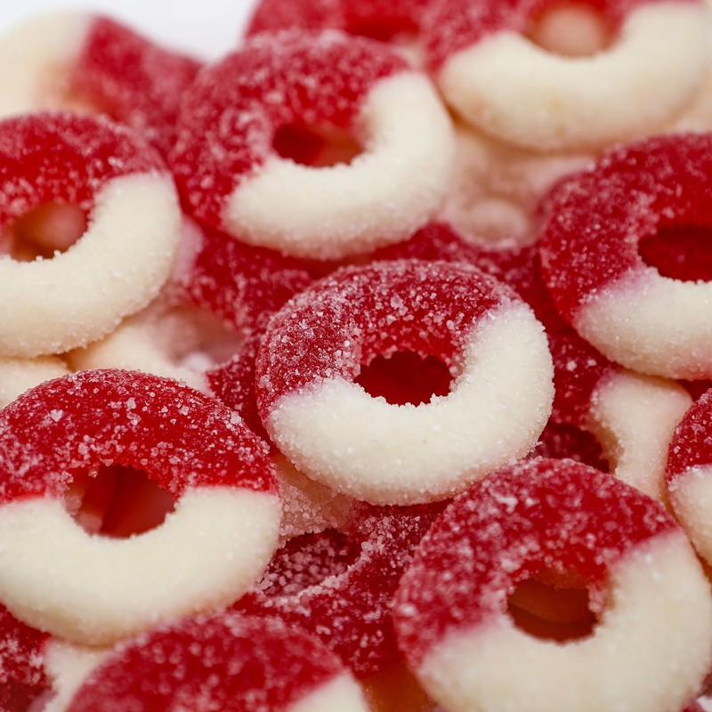 Gummy Ring Candies, Cherry Flavors (2 LB)