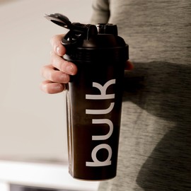 Bulk XL Iconic Shaker Bottle, Gunmetal Black, 1 Litre