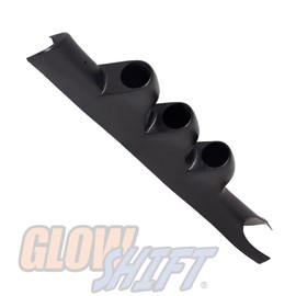 GlowShift Black Triple Pillar Gauge Pod Compatible with Dodge Ram Cummins 1500 2500 3500 2003-2009 - Complete Replacement - ABS Plastic - Mounts (3) 2-1/16" (52mm) Gauges