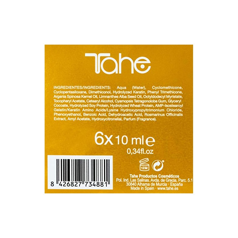 Tahe Botanic Power Gold - Tratamiento para el cabello anticongelante