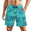 Feorafei Men's Quick-Dry Swimming Trunks 7 Inch with Compression Liner