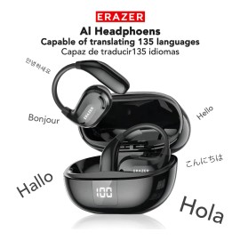 Audfonos Inalambricos Lenovo Erazer Xt66 Pro Ai Audifonos Traductores Ipx4 Impermeable Auriculares Color Gris Bluetooth 5.4 Open Ear Ows Auriculares  