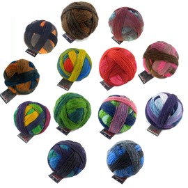 Schoppel Zauberball 100 Colour 1701 Parrot Merino Wool with Colour Gradient for Knitting and Crocheting