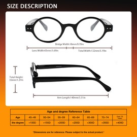 JOSCHOO Paquete De 5 Gafas De Lectura Redondas Retro Mini Lectores Pequeños Cómodos Para Mujeres Hombres (5 Mix-3, 1.75) 140