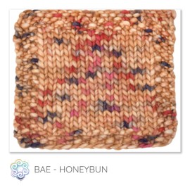 Beanie Hat Crochet Kit Includes Soft, Chunky Merino Wool Yarn, Printed Pattern, Pom-Pom, Rim Tag. Easy and Fashionable - Great for Gifts. Color: Honeybun