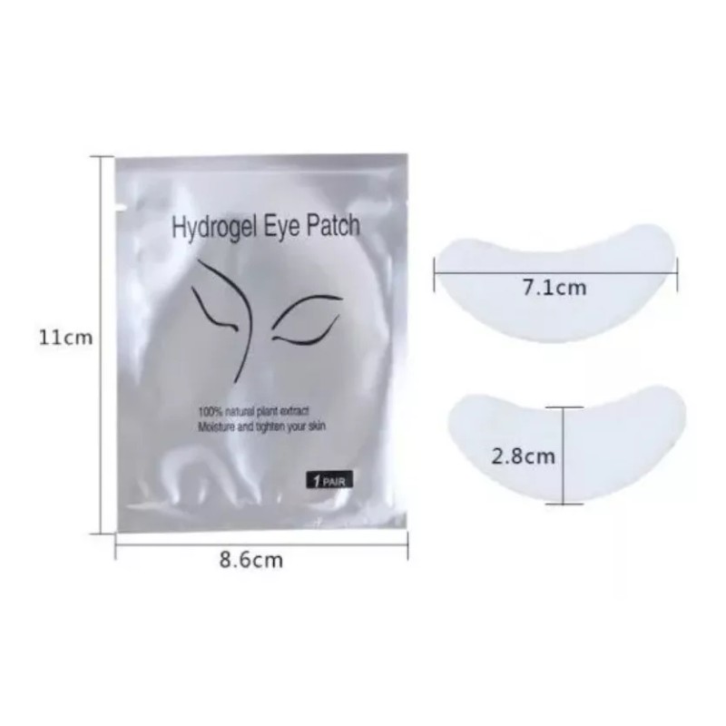 Lady Lash Parches De Hidrogel 100 Pares Para Extensión De
