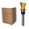 Bestgle 2pcs 1/4" Shank Dovetail Router Bit 1/2" & 5/8"