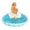 FORLONG Ceramic Bathroom Accessories Set, 4 Piece 3D Floating Seahorse