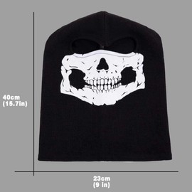 Bulex Creepy Skull Balaclava Tactical Hood Mask Ghost Skeleton Anti-UV Bandana Scarf Motorcycle Cycling