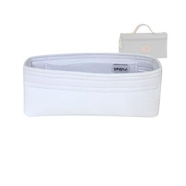 SAMORGA (17-2/ Long-Cosmetic-Case) Bag Organizer for Le Pliage Cosmetic Case 2mm White