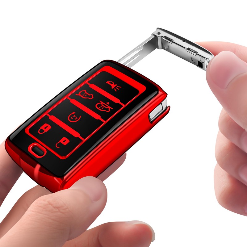 Sindeda for Jeep Key Fob Cover with Keychain Soft Full