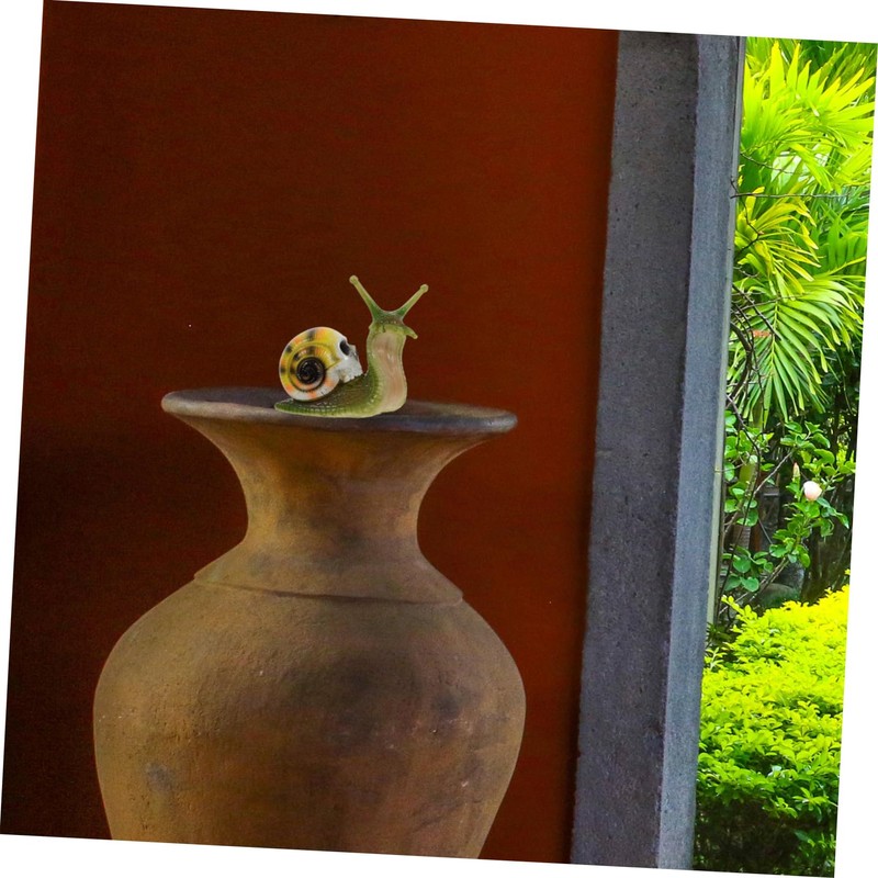 BESPORTBLE Garden Snail Decor Skull Statue Resin Ornament for Landscape
