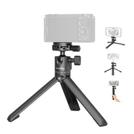 SMALLRIG Tragbares Mini-Tischstativ, Kompaktes Kleines Tischstativ aus Aluminiumlegierung mit 360°-Kugelkopf, 1/4-Zoll-Schrauben, Schnellwechselplatte für DSLR, Kamera, Telefon, 5 kg Tragkraft - 4630