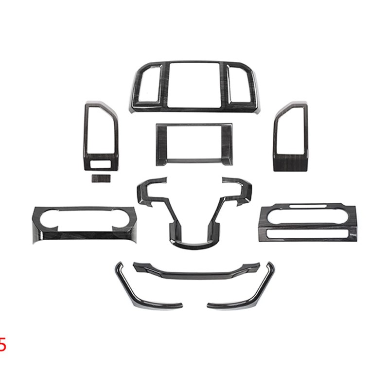 Hoolcar Interior Center Console Dashboard Navigation Trim Cover Kit ABS