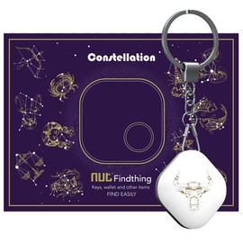 Nutale Key Finder, 1-Pack Bluetooth Tracker Item Locator with Key Chain for Gifts Keys Pet Wallets or Backpacks and Tablets Constellation (Taurus)