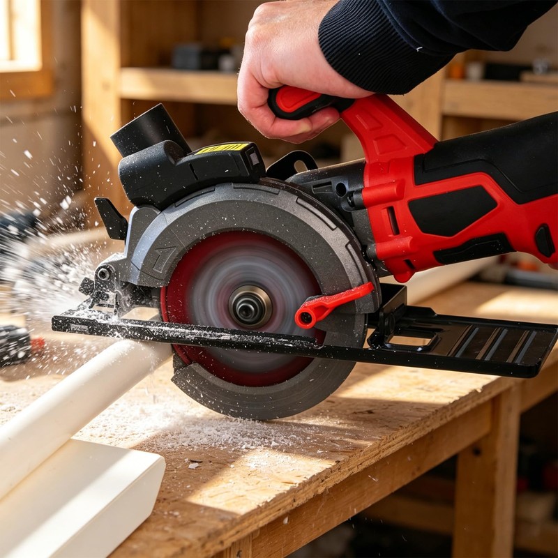 SHALL 20V Cordless Mini Circular Saw, 4-1/2’’ 4000RPM Power Circular