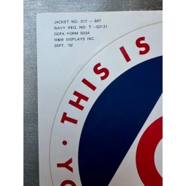 Army Large Civil Defense Unit Decal 8" Original from 1976 New Vintage Oldstock