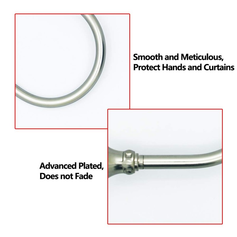 PHOEWON 2 Pack Curtain Holdbacks Acrylic Crystal Ball Curtain Tie