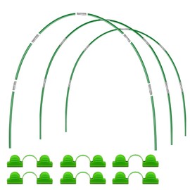 Garden Hoops for Raised Beds 3Set Row Cover Greenhouse Garden Grow Tunnel Netting Hoops, Greenhouse Support Hoop Flexible Fiberglass DIY for Outdoor Plant 18pcs Flexible Sticks