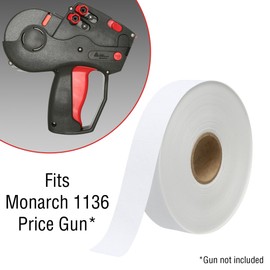 White Pricing Labels for Monarch 1136 Price Gun – 8 Rolls, 14,000 Price Marking Labels