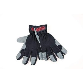 Oregon Leather Work Gloves, Stretch Leather Gloves with Adjustable Wrist & Fabric Mesh, Indoor & Outdoor PPE Gloves for Men & Women, Heavy Duty Gardening Gloves, DIY Hand Protection - Size Extra Large
