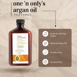 One 'n Only Argan Oil Hair Treatment, Helps Smooth and Strengthen Damaged Hair, Eliminates Frizz, Creates Brilliant Shines, Non-Greasy Formula, 8 Fl. Oz (3 Pack)