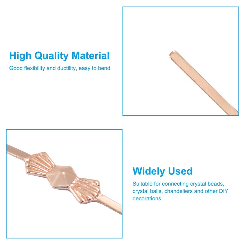 Chandelier Connectors Clips Pins, 33mm, Rose Gold
