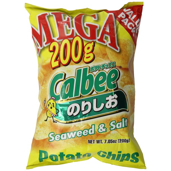 Calbee Seaweed and Salt Potato Chips, 7.05 Ounce