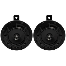 ANPART 12V 150dB Electric Car Horn Motorcycle Horn Super Loud High Tone/Low Tone Twin Horn Kit with Grill Loud Disc Horn for Car Motorcycle Truck (Black, 2pcs)