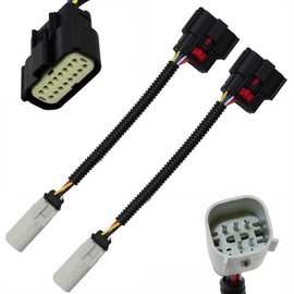 Halogen to LED Taillight Conversion Harness Converter Connector Plug Adapter w/o Bliss (2Pcs) Compatible with Ford F-150 2018 2019 2020 Tail Light Upgrade