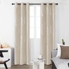 Deconovo Foil Print Blackout Curtains, Wave Striped Room Darkening Curtains,