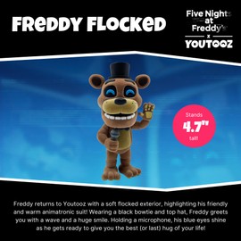 Youtooz FNAF Freddy Flocked 4.7", Freddy Flocked Vinyl Figure, Collectible Freddy Flocked from Five Nights at Freddys by Youtooz FNAF Collection